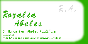 rozalia abeles business card